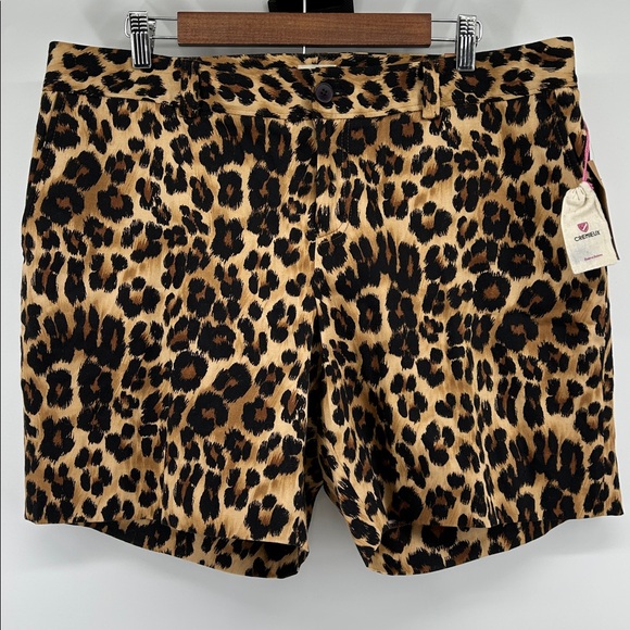 Daniel Cremieux Animal Print Shorts high waisted Shorts with Pockets Size 14 NWT - Picture 6 of 6